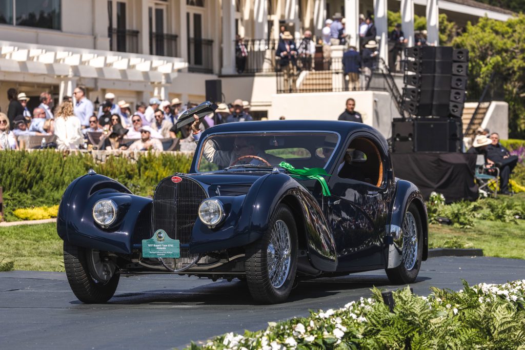 Impeccably restored 1937 Bugatti Type 57 Franay Cabriolet, a masterpiece of automotive history.