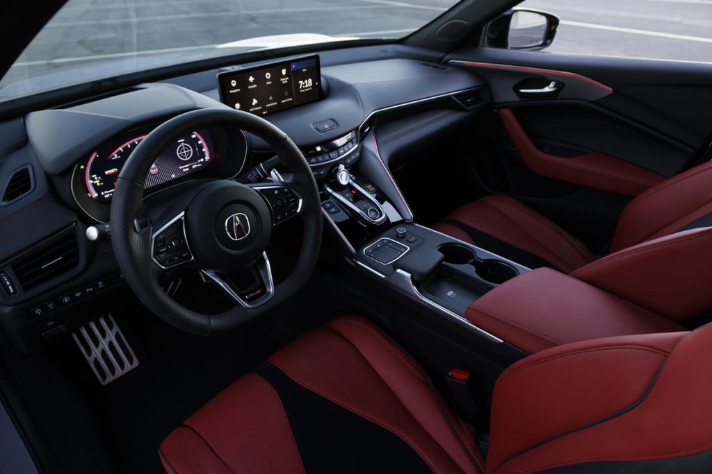 TLX Type S interior with Acura Precision Cockpit™ Digital Instrument Cluster and Head-Up Display
