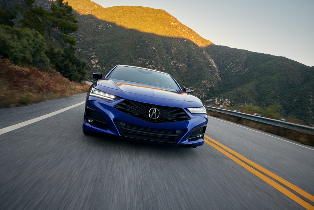 Super Handling All-Wheel Drive™ system in action, enhancing traction and control in the TLX.