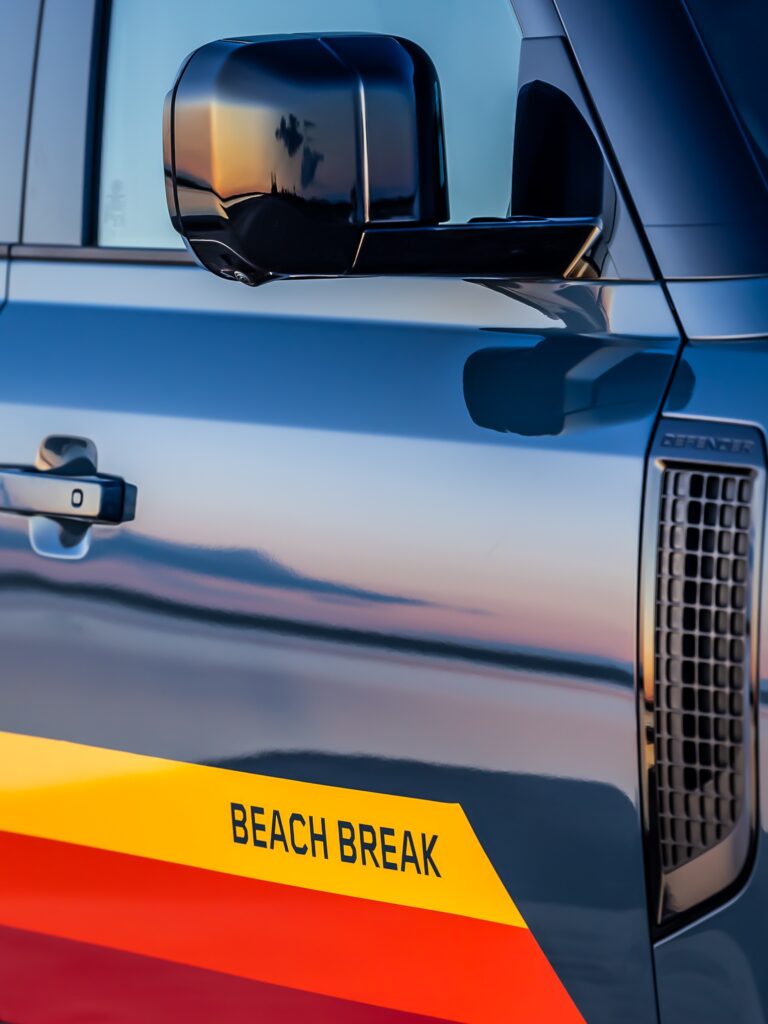 View stunning images of the limited-edition Defender ‘Beach Break,’ showcasing its surf-inspired design, rugged features, and coastal adventure appeal - Visit Carsfera.com