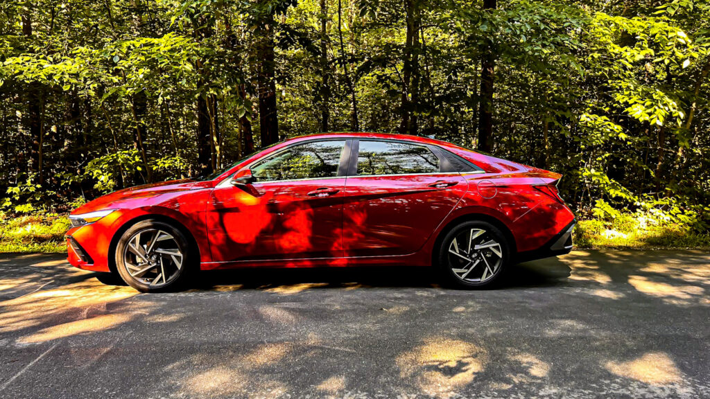 View detailed images of the 2024 Hyundai Elantra Limited, showcasing its sleek design, advanced features, and stylish interior on Carsfera.com