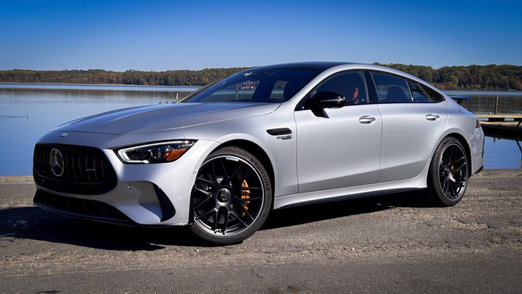 The 2024 #Mercedes #AMG #GT 63 S E Performance has over 831 hp and 1032 lb-ft of torque from its twin-turbo V8 and PHEV system. 