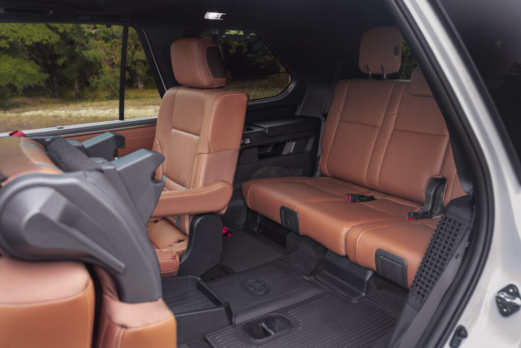 Interior cabin of the Sequoia 1794 Edition, featuring premium leather, wood trim, and a spacious layout.