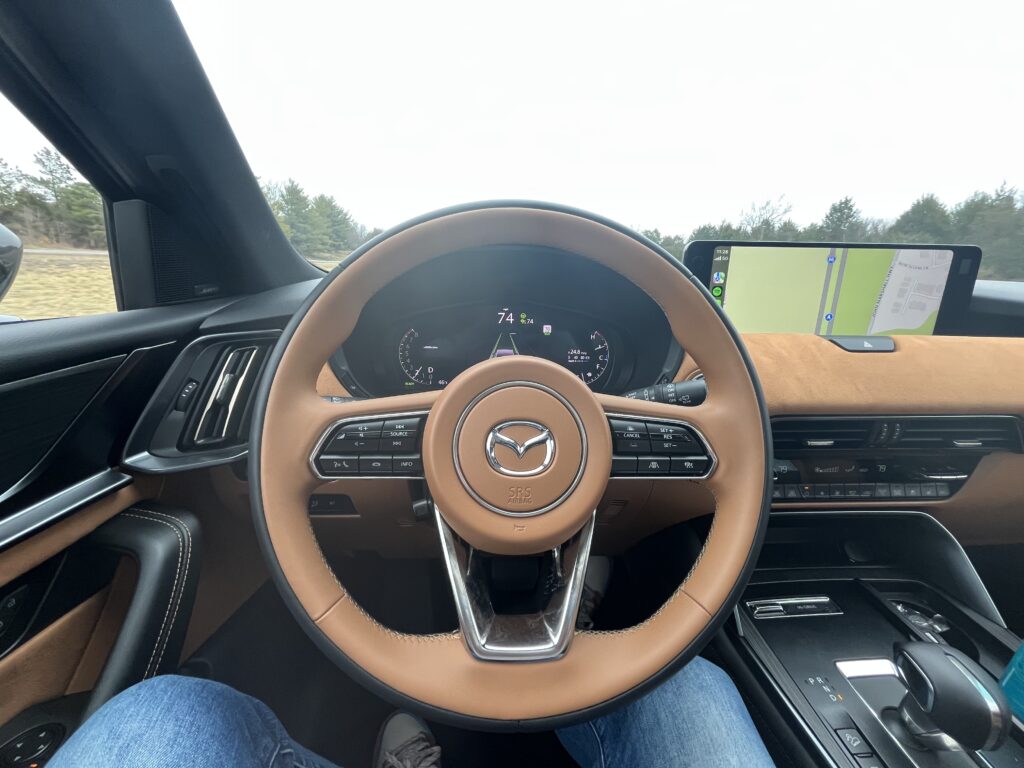 2025 Mazda CX-90 Machine Gray Metallic Driving