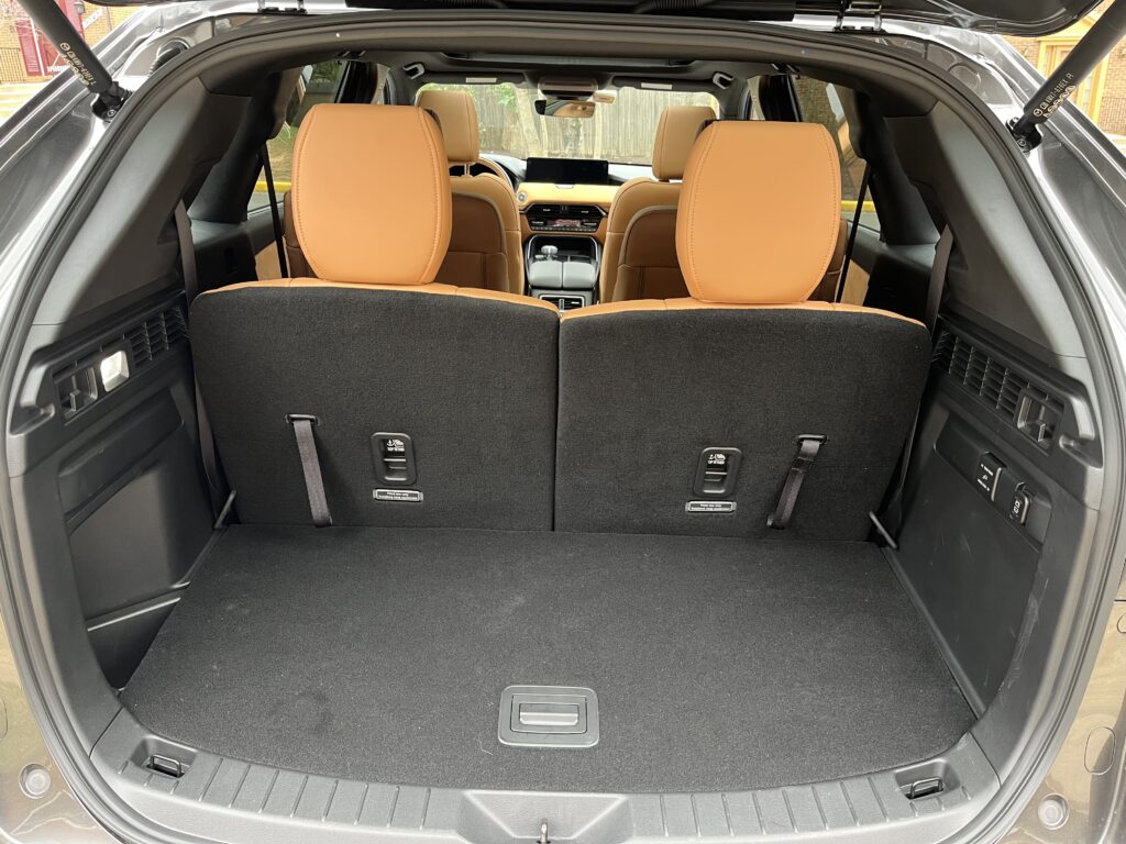 2025 Mazda CX-90 Machine Gray Metallic trunk capacity