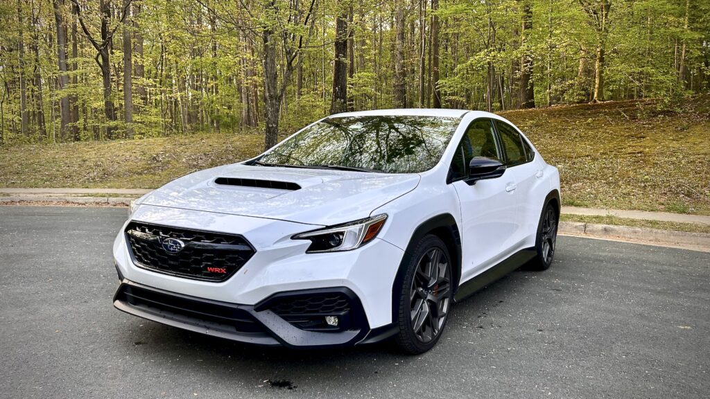 2025 Subaru WRX tS Crystal Black Silica trim, 19-inch alloy wheels, rally-inspired performance sedan