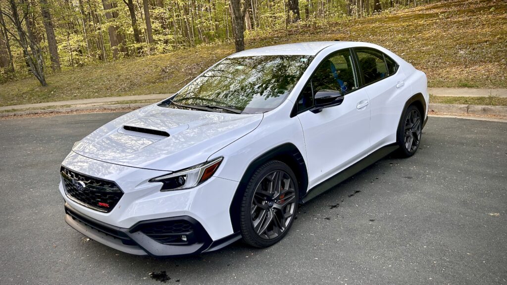 2025 Subaru WRX tS Crystal Black Silica trim, 19-inch alloy wheels, rally-inspired performance sedan