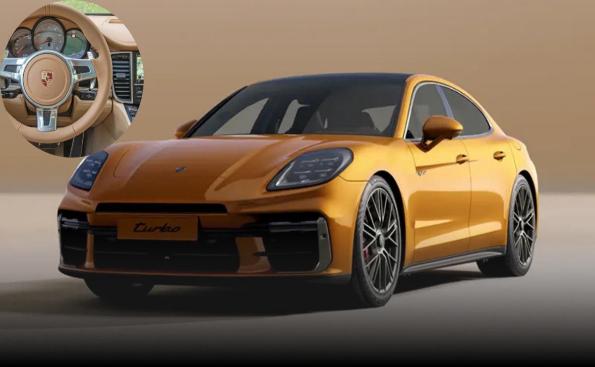 A sleek orange luxury sports car showcased against a neutral background.