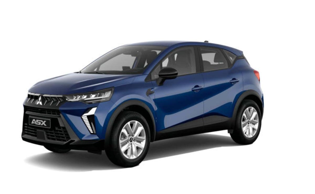 A modern blue compact SUV with sleek design and sharp headlights.