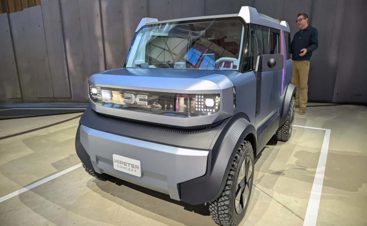 A futuristic electric SUV with a sleek matte finish and bold design.