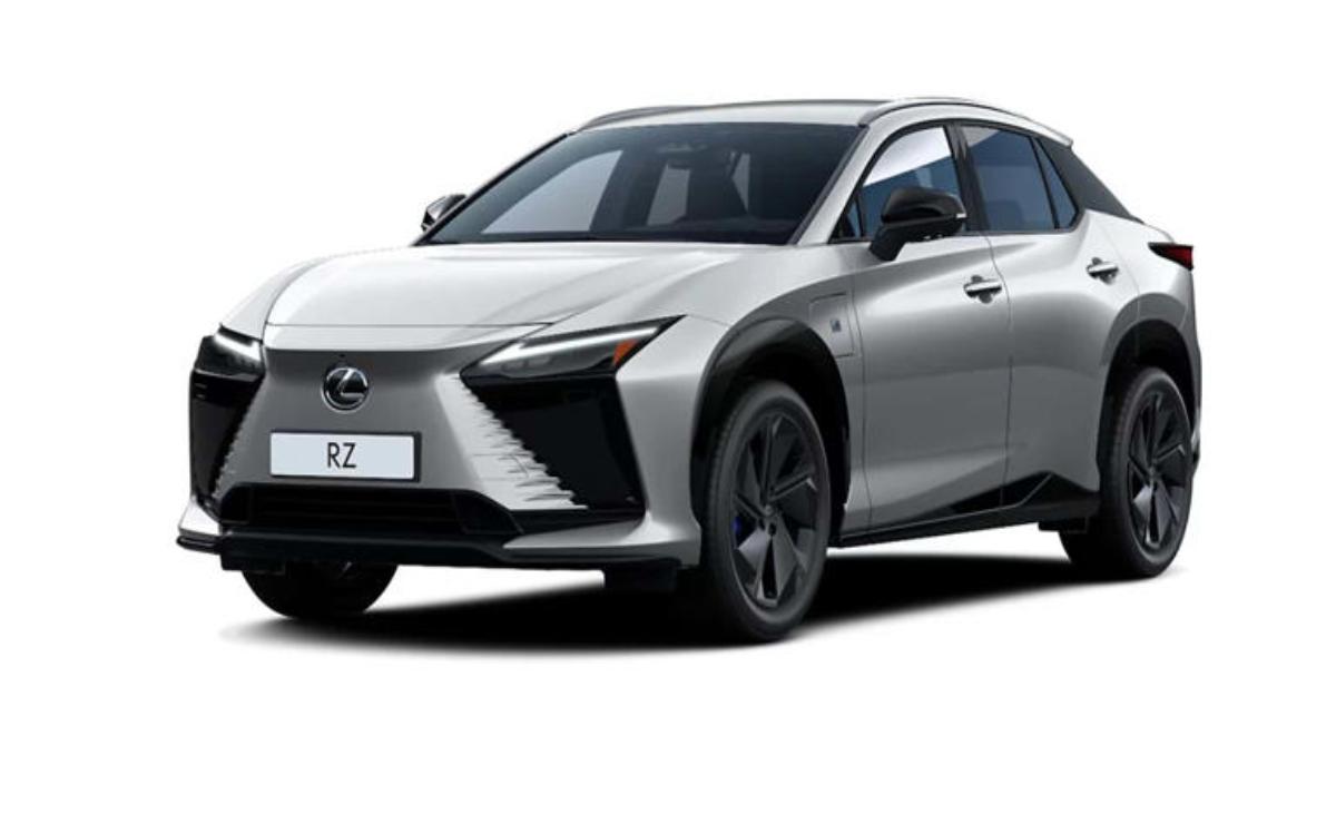 Sleek silver electric SUV with futuristic design elements.