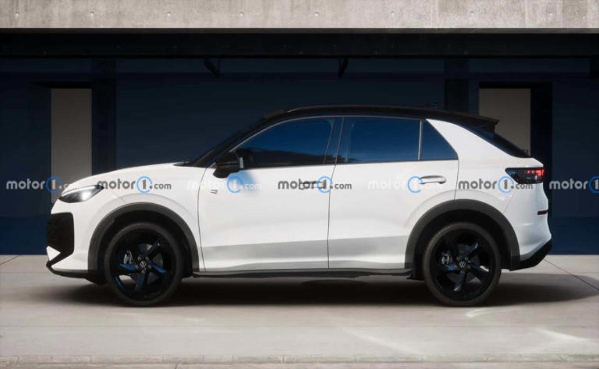 White SUV with black wheels and tinted windows parked in a garage.