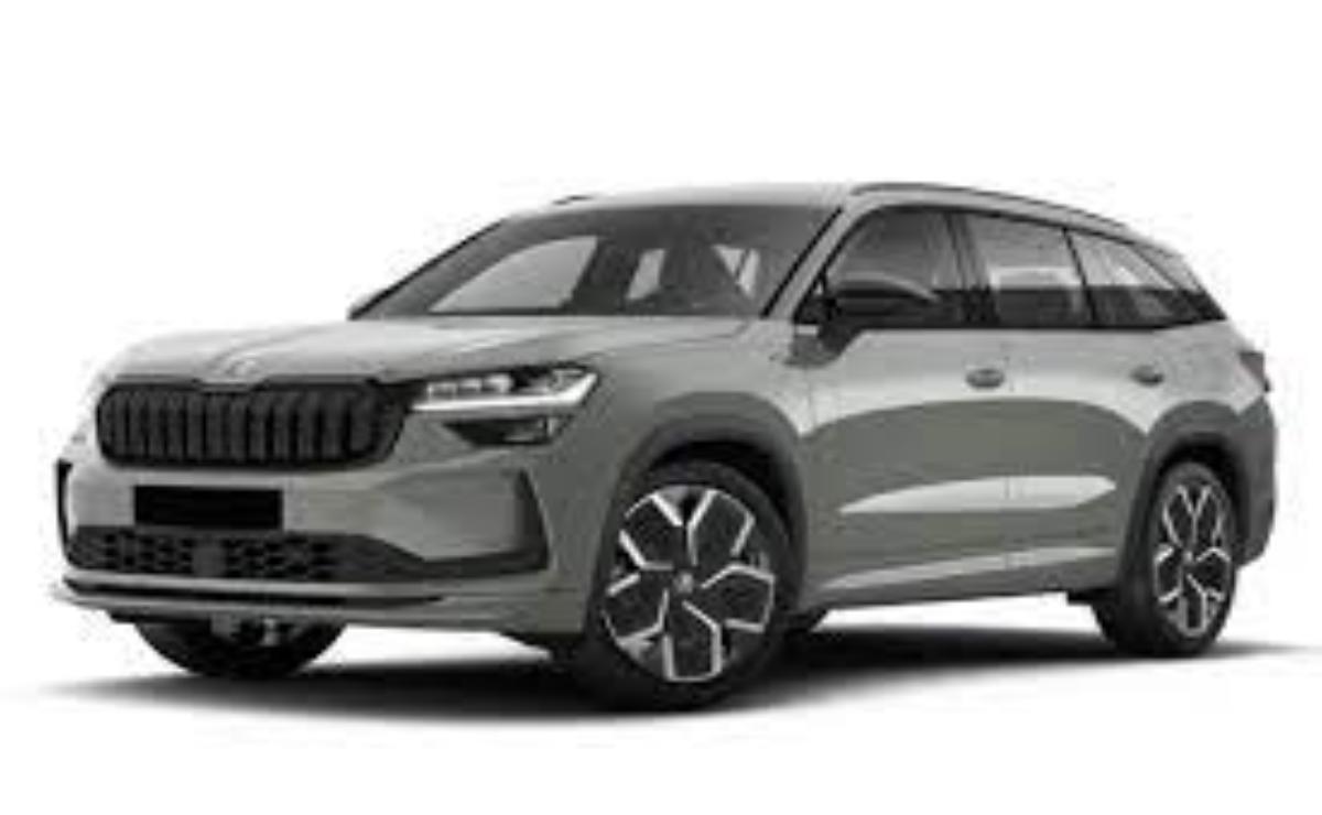 Sleek gray SUV with modern design and black accents.