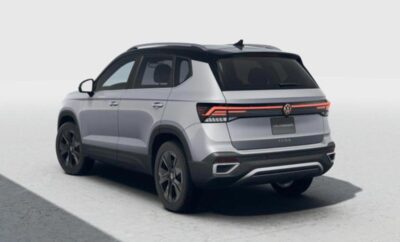 Rear view of a modern silver SUV with sleek design and LED taillights.