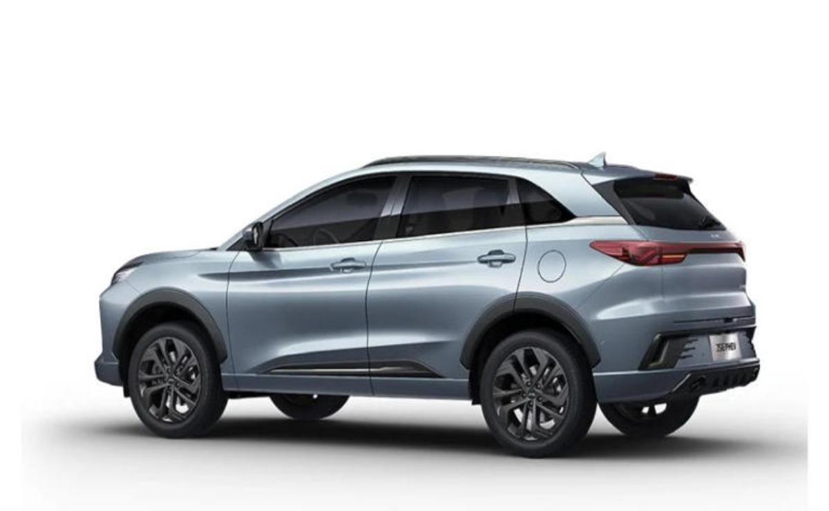 Sleek silver SUV with tinted windows and black wheels.