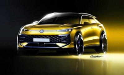 Sleek golden futuristic Toyota car with sharp design and glowing accents.