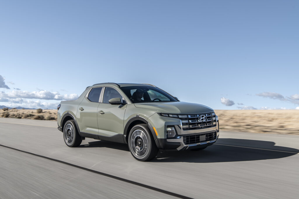2026 Hyundai Santa Cruz Limited AWD parked outdoors showcasing exterior design, truck bed, and modern styling