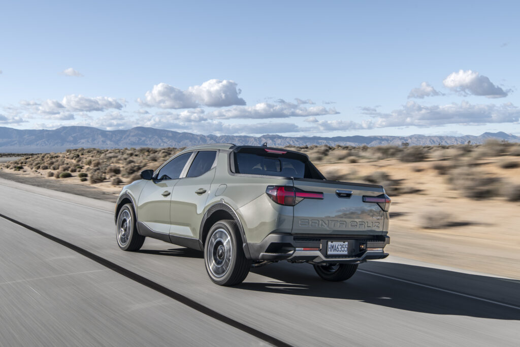 2026 Hyundai Santa Cruz Limited AWD parked outdoors showcasing exterior design, truck bed, and modern styling