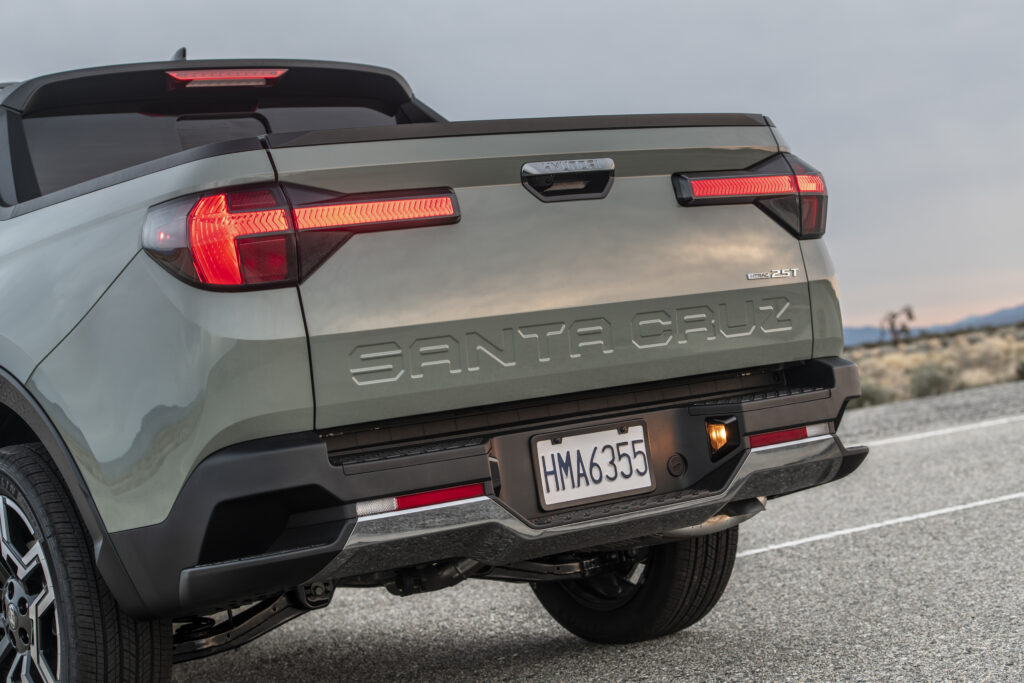 2026 Hyundai Santa Cruz Limited AWD parked outdoors showcasing exterior design, truck bed, and modern styling