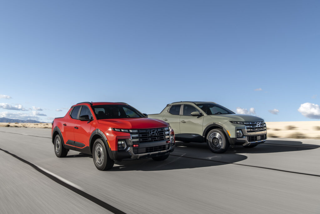 2026 Hyundai Santa Cruz Limited AWD parked outdoors showcasing exterior design, truck bed, and modern styling